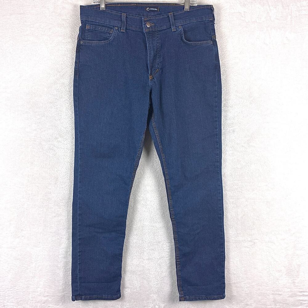 Origin Jeans Mens 34x30 Medium Wash Delta Flex Taper Stretch Jiu Jitsu BJJ USA